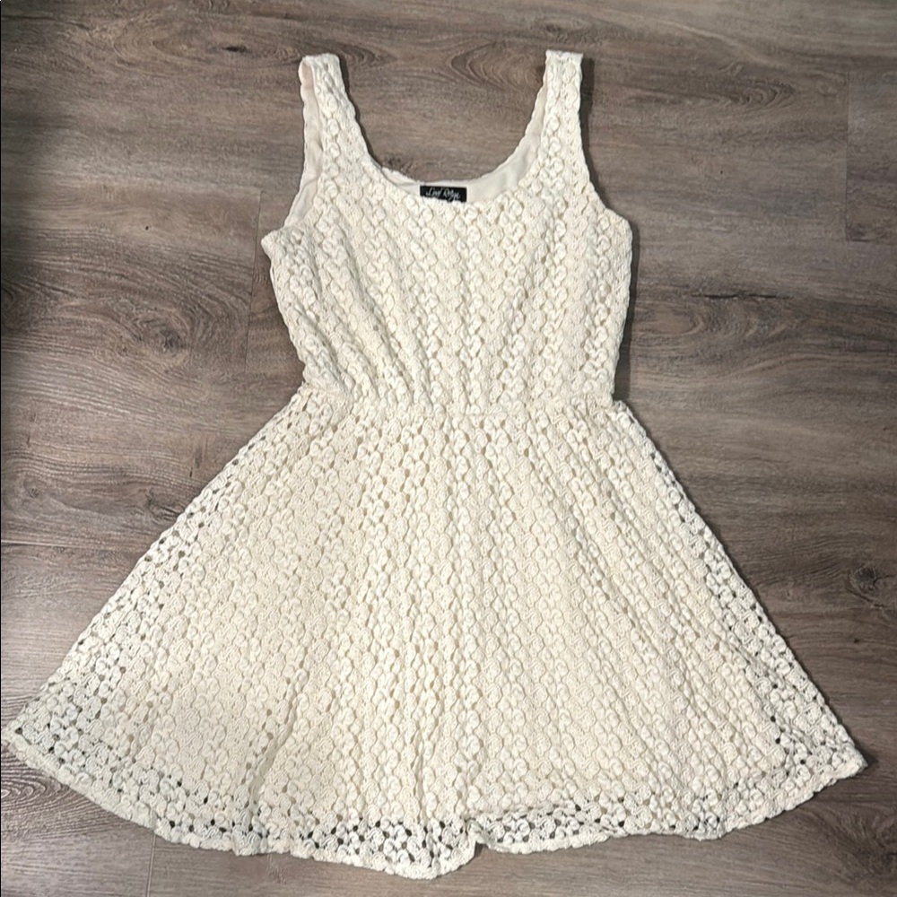 Love Reign Cream Sleeveless A-Line Sundress